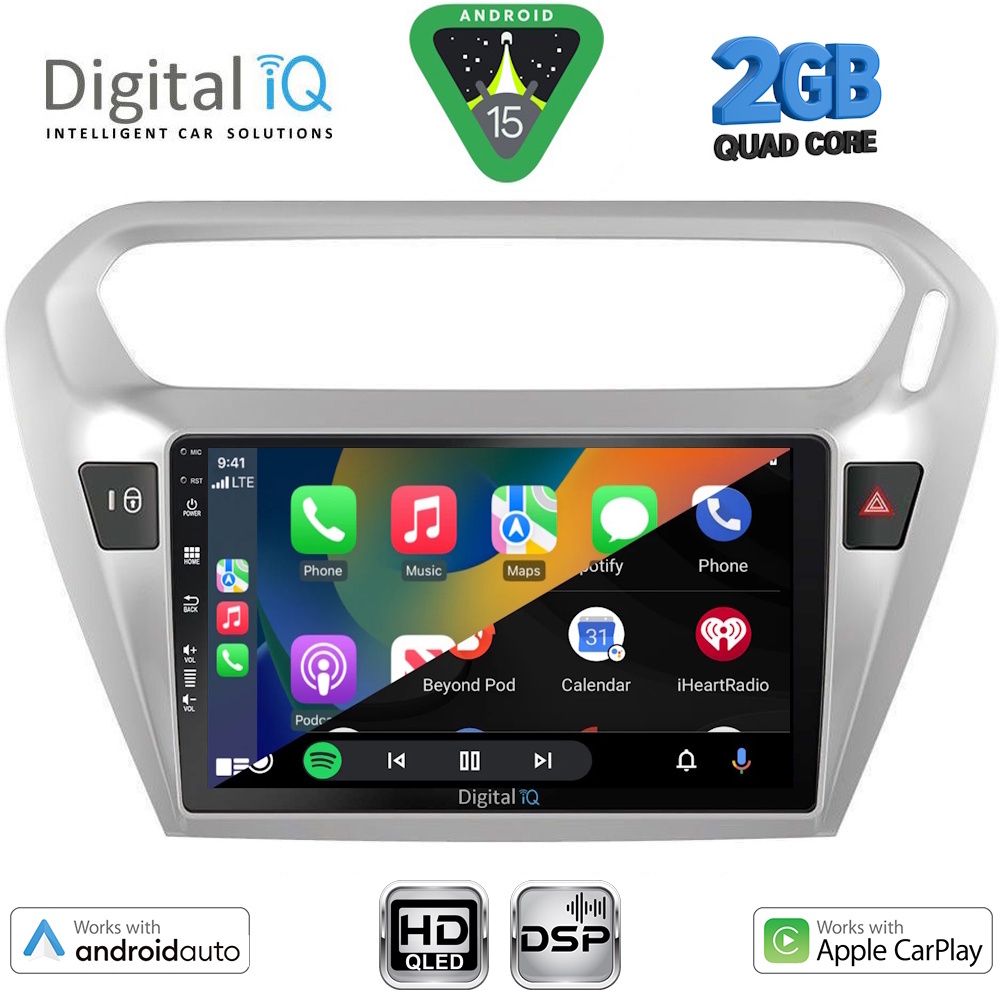 DIGITAL IQ BXC 3511SL_CPAA (9inc) MULTIMEDIA TABLET for CITROEN ELYSEE – PEUGEOT 301 mod. 2013-2026 (SILVER) DIGITAL IQ BXC 3511SL_CPAA (9inc) MULTIMEDIA TABLET for CITROEN ELYSEE – PEUGEOT 301 mod. 2013-2026 (SILVER)