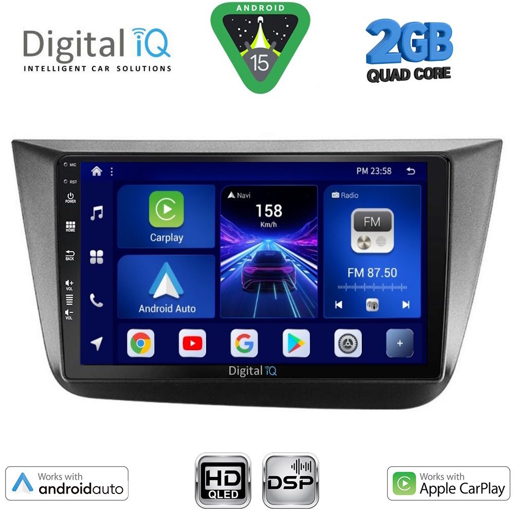 DIGITAL IQ BXC 3570_CPAA (9inc) MULTIMEDIA TABLET for SEAT ALTEA mod. 2004-2015 DIGITAL IQ BXC 3570_CPAA (9inc) MULTIMEDIA TABLET for SEAT ALTEA mod. 2004-2015