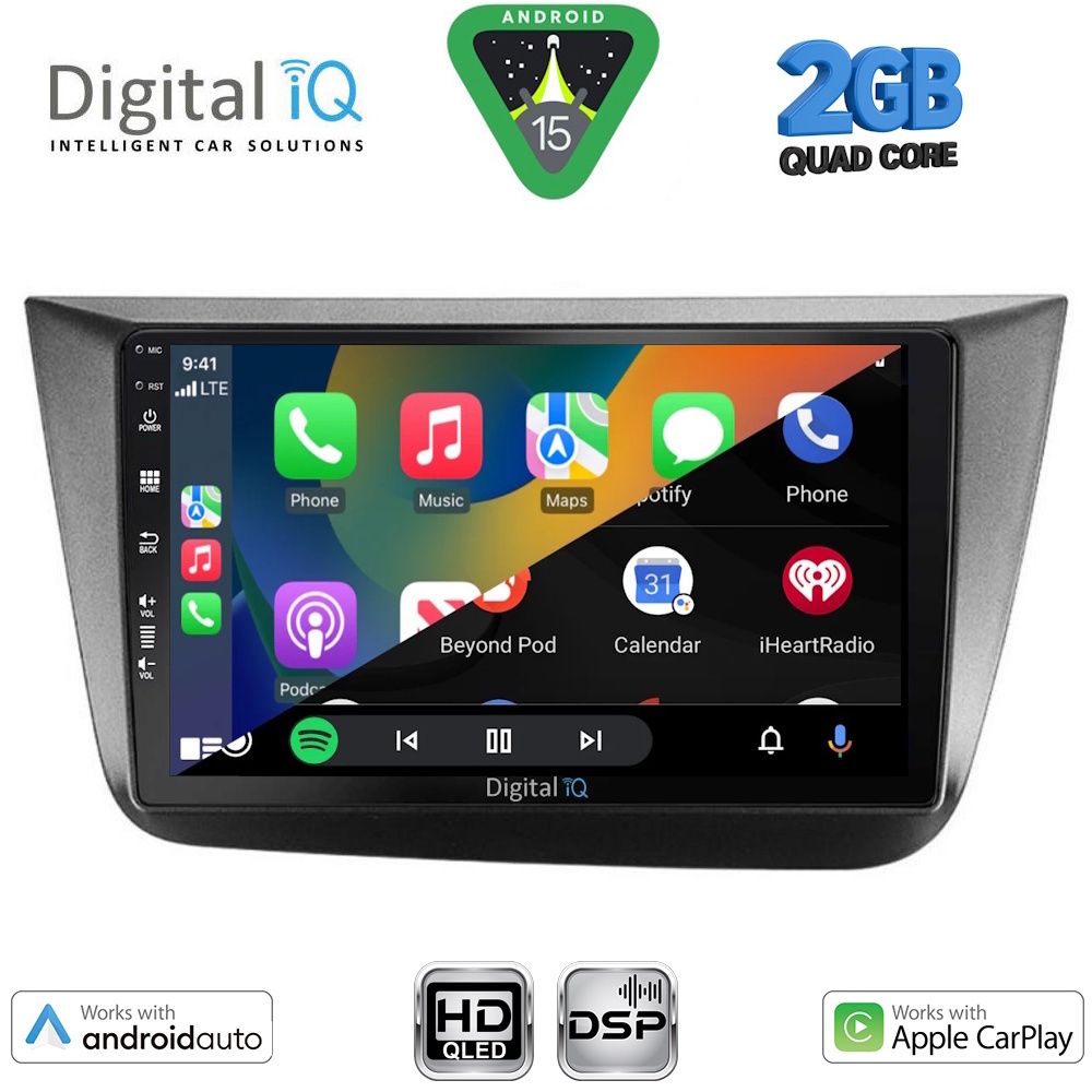 DIGITAL IQ BXC 3570_CPAA (9inc) MULTIMEDIA TABLET for SEAT ALTEA mod. 2004-2015 DIGITAL IQ BXC 3570_CPAA (9inc) MULTIMEDIA TABLET for SEAT ALTEA mod. 2004-2015