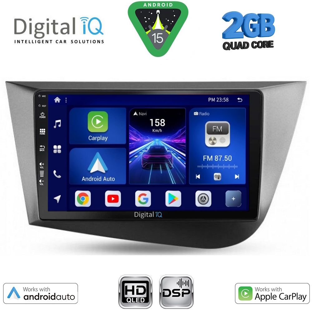 DIGITAL IQ BXC 3574_CPAA (9inc) MULTIMEDIA TABLET for SEAT LEON mod. 2005-2012 DIGITAL IQ BXC 3574_CPAA (9inc) MULTIMEDIA TABLET for SEAT LEON mod. 2005-2012