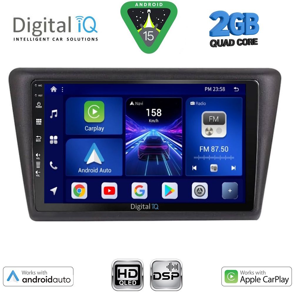 DIGITAL IQ BXC 3600_CPAA (9inc) MULTIMEDIA TABLET for SKODA RAPID SPACEBACK mod. 2014-2019 DIGITAL IQ BXC 3600_CPAA (9inc) MULTIMEDIA TABLET for SKODA RAPID SPACEBACK mod. 2014-2019