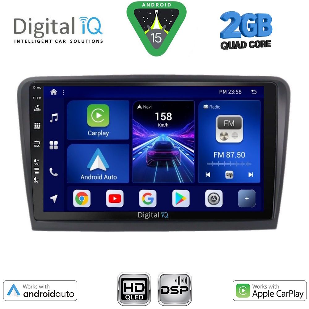 DIGITAL IQ BXC 3601_CPAA (9inc) MULTIMEDIA TABLET for SKODA RAPID mod. 2012-2023 DIGITAL IQ BXC 3601_CPAA (9inc) MULTIMEDIA TABLET for SKODA RAPID mod. 2012-2023