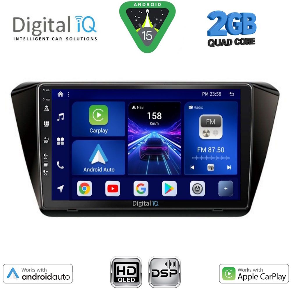 DIGITAL IQ BXC 3605_CPAA (10inc) MULTIMEDIA TABLET for SKODA SUPERB mod. 2015-2023 DIGITAL IQ BXC 3605_CPAA (10inc) MULTIMEDIA TABLET for SKODA SUPERB mod. 2015-2023