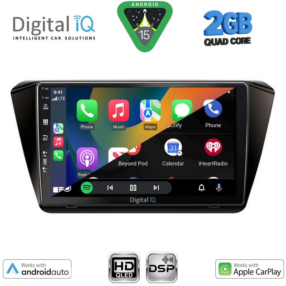 DIGITAL IQ BXC 3605_CPAA (10inc) MULTIMEDIA TABLET for SKODA SUPERB mod. 2015-2023 DIGITAL IQ BXC 3605_CPAA (10inc) MULTIMEDIA TABLET for SKODA SUPERB mod. 2015-2023