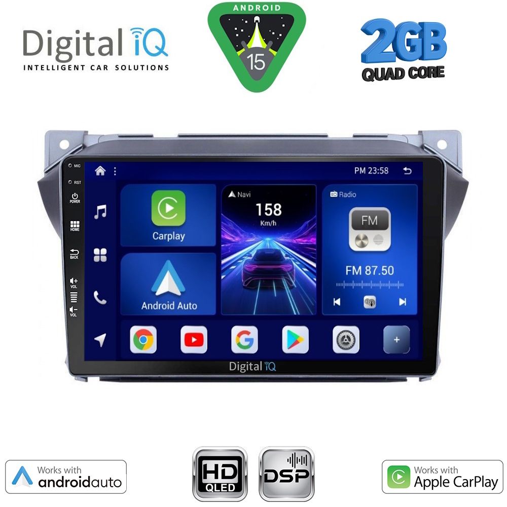 DIGITAL IQ BXC 3670_CPAA (9inc) MULTIMEDIA TABLET for SUZUKI ALTO - NISSAN PIXO mod. 2009-2014 DIGITAL IQ BXC 3670_CPAA (9inc) MULTIMEDIA TABLET for SUZUKI ALTO - NISSAN PIXO mod. 2009-2014
