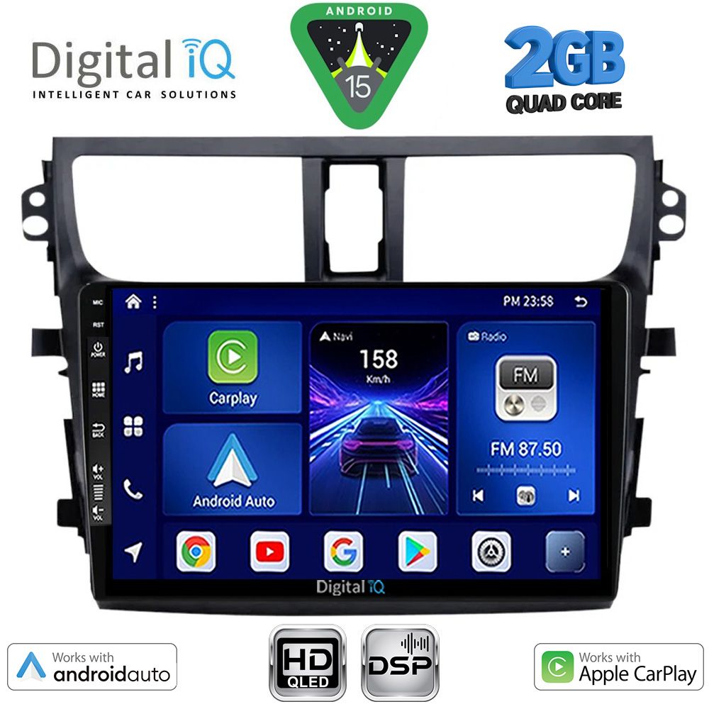 DIGITAL IQ BXC 3674_CPAA (9inc) MULTIMEDIA TABLET for SUZUKI CELERIO mod. 2015-2021 DIGITAL IQ BXC 3674_CPAA (9inc) MULTIMEDIA TABLET for SUZUKI CELERIO mod. 2015-2021