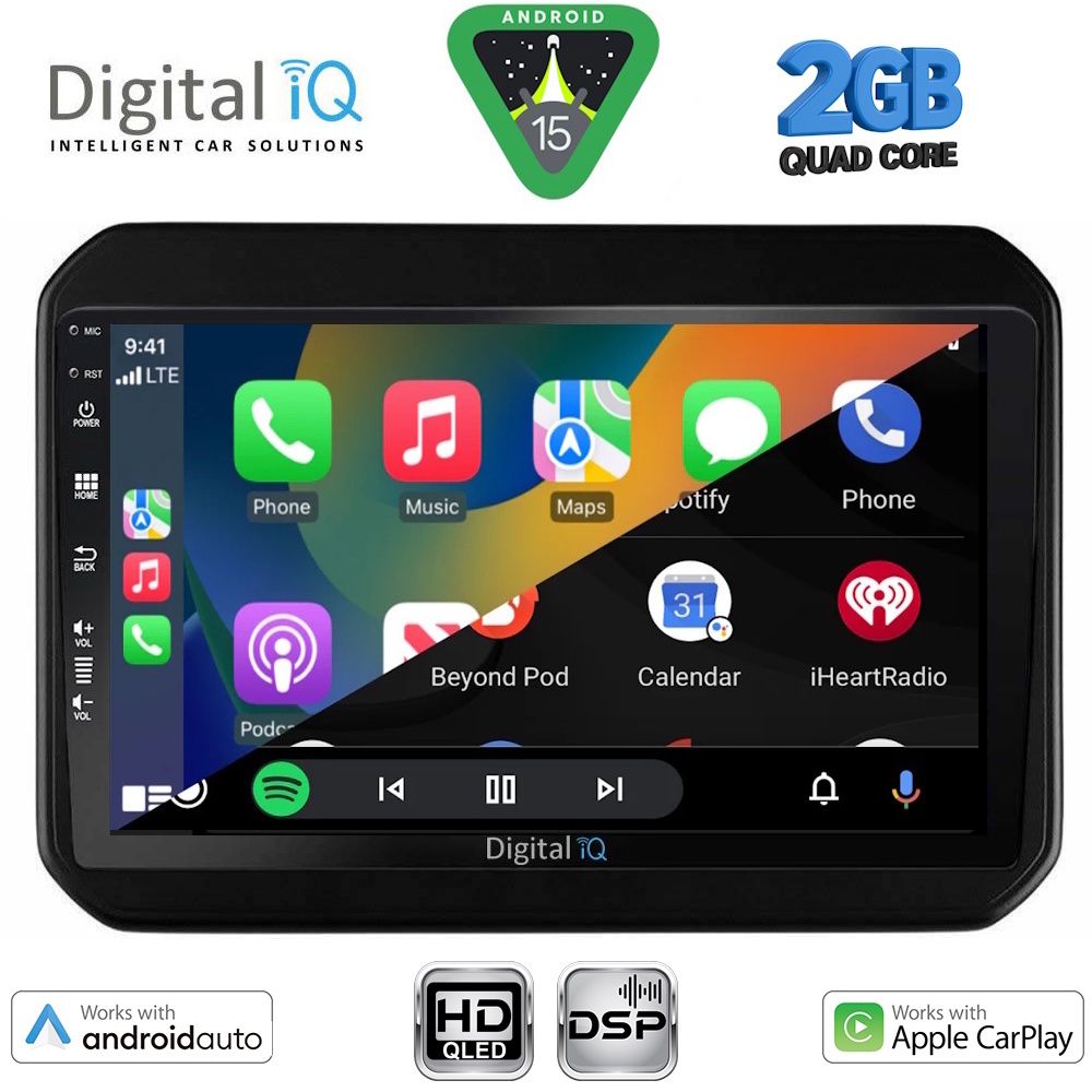 DIGITAL IQ BXC 3676_CPAA (9inc) MULTIMEDIA TABLET for SUZUKI IGNIS mod. 2016-2026 DIGITAL IQ BXC 3676_CPAA (9inc) MULTIMEDIA TABLET for SUZUKI IGNIS mod. 2016-2026