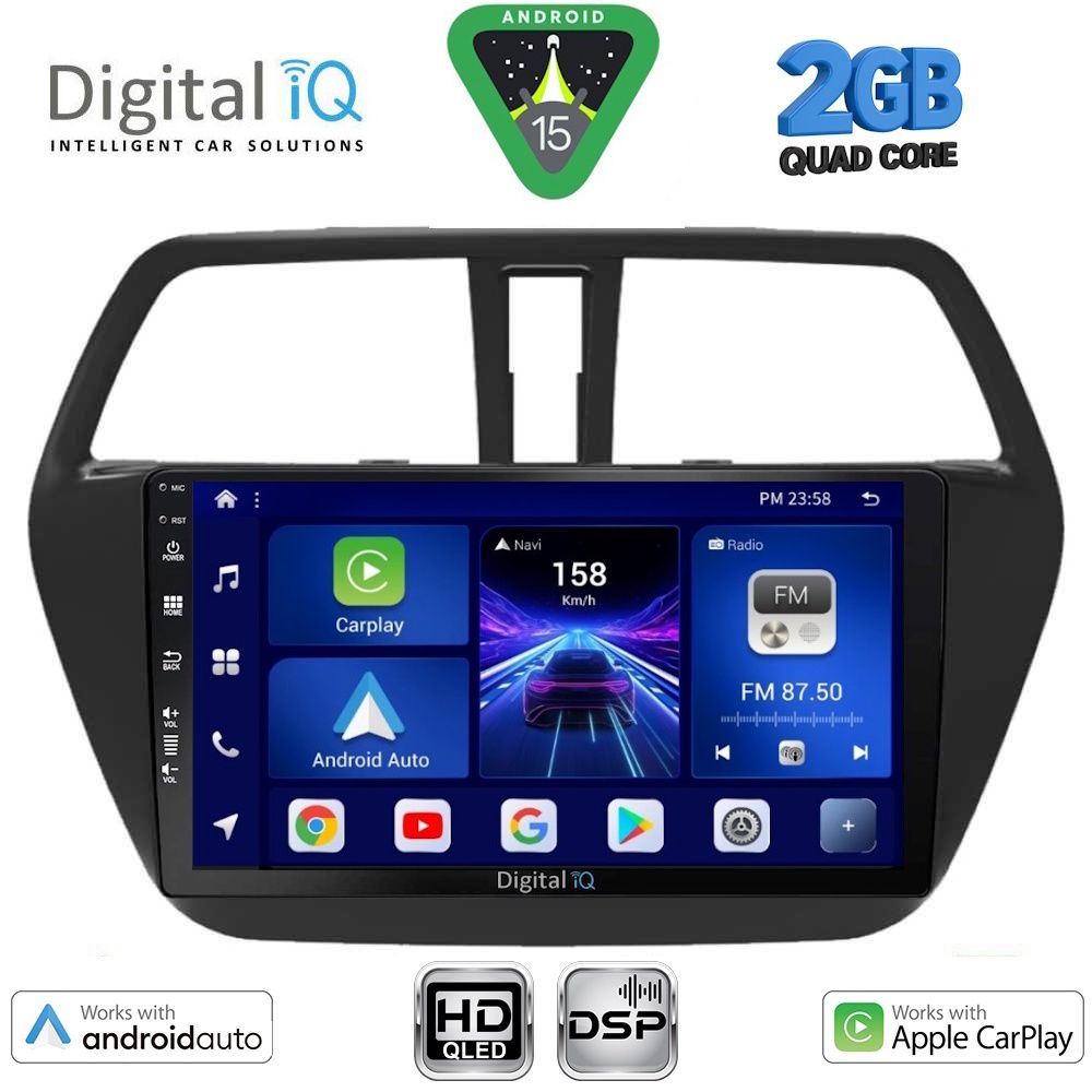 DIGITAL IQ BXC 3689_CPAA (9inc) MULTIMEDIA TABLET for SUZUKI SX4 S-CROSS mod. 2014-2021 DIGITAL IQ BXC 3689_CPAA (9inc) MULTIMEDIA TABLET for SUZUKI SX4 S-CROSS mod. 2014-2021