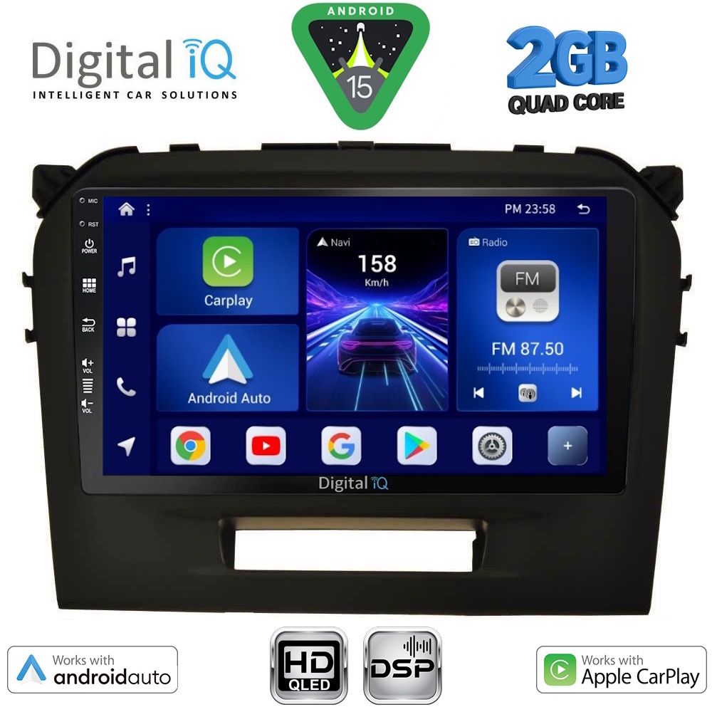 DIGITAL IQ BXC 3697BL_CPAA (9inc) MULTIMEDIA TABLET for SUZUKI VITARA mod. 2016-2025 (BLACK) DIGITAL IQ BXC 3697BL_CPAA (9inc) MULTIMEDIA TABLET for SUZUKI VITARA mod. 2016-2025 (BLACK)