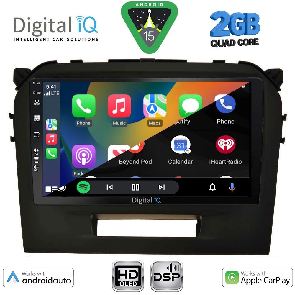DIGITAL IQ BXC 3697BL_CPAA (9inc) MULTIMEDIA TABLET for SUZUKI VITARA mod. 2016-2025 (BLACK) DIGITAL IQ BXC 3697BL_CPAA (9inc) MULTIMEDIA TABLET for SUZUKI VITARA mod. 2016-2025 (BLACK)