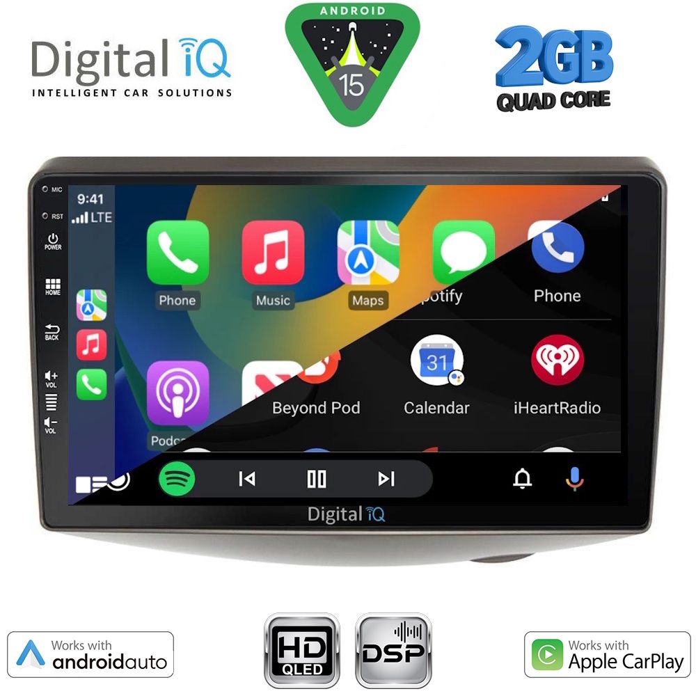 DIGITAL IQ BXC 3735_CPAA (9inc) MULTIMEDIA TABLET for TOYOTA YARIS mod. 1999-2006 DIGITAL IQ BXC 3735_CPAA (9inc) MULTIMEDIA TABLET for TOYOTA YARIS mod. 1999-2006