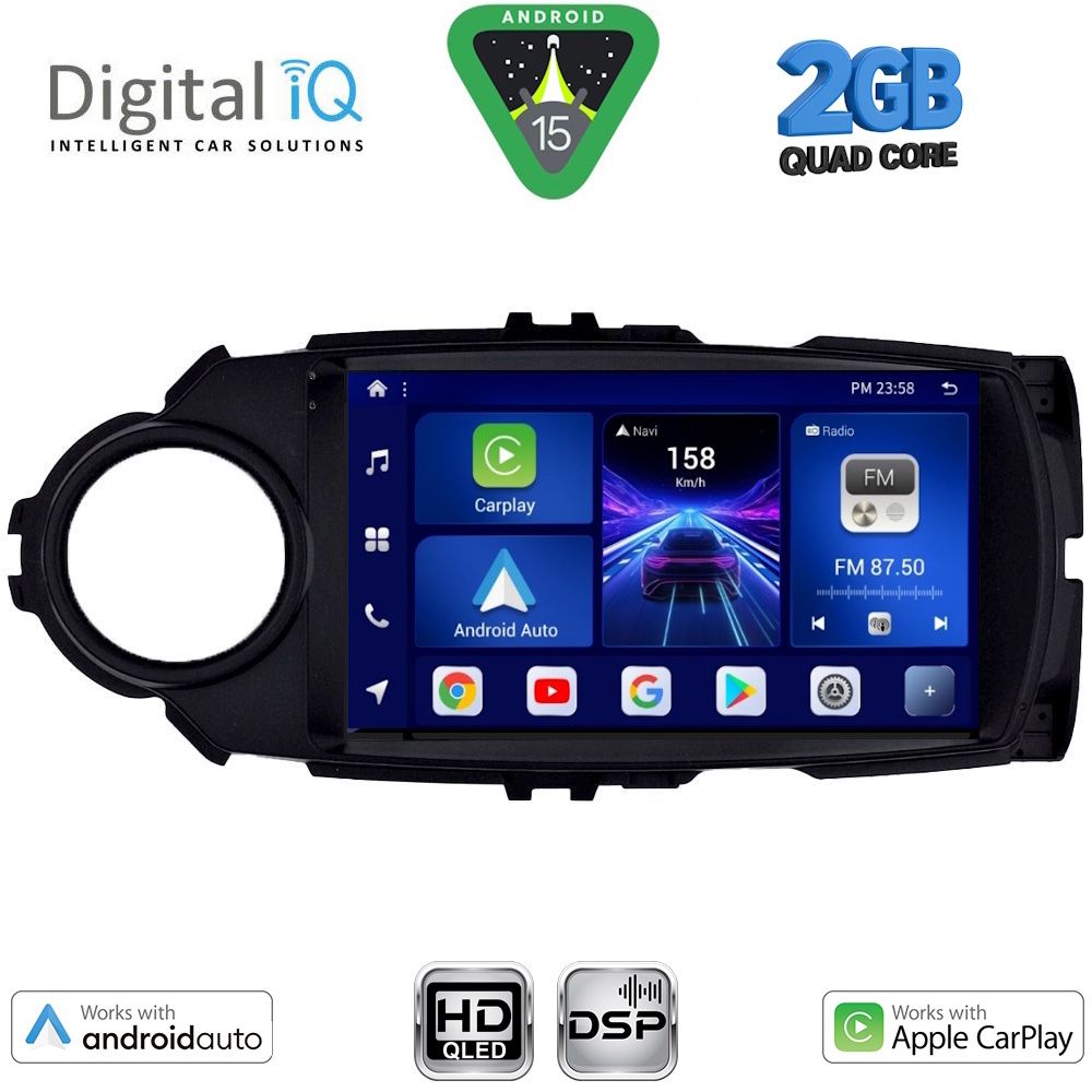 DIGITAL IQ BXC 3737FL_CPAA (9inc) MULTIMEDIA TABLET for TOYOTA YARIS mod. 2015-2020 DIGITAL IQ BXC 3737FL_CPAA (9inc) MULTIMEDIA TABLET for TOYOTA YARIS mod. 2015-2020