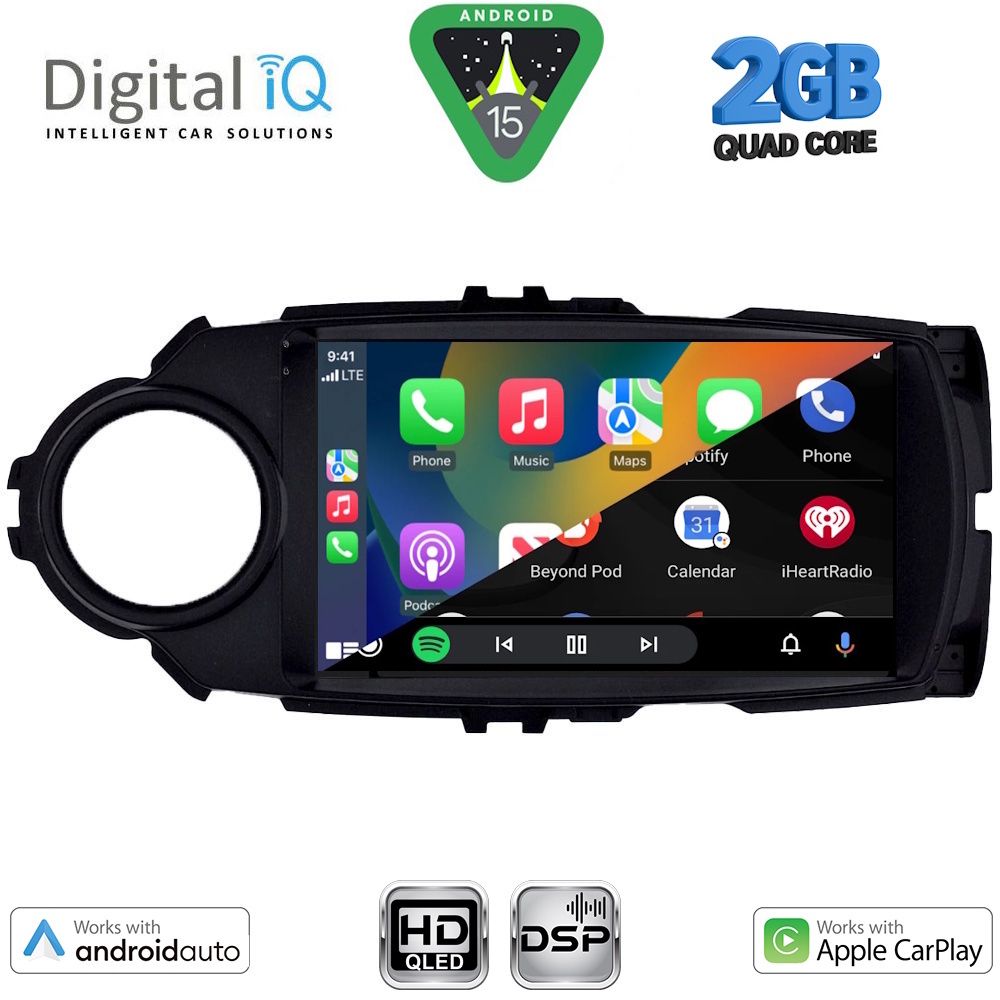 DIGITAL IQ BXC 3737FL_CPAA (9inc) MULTIMEDIA TABLET for TOYOTA YARIS mod. 2015-2020 DIGITAL IQ BXC 3737FL_CPAA (9inc) MULTIMEDIA TABLET for TOYOTA YARIS mod. 2015-2020