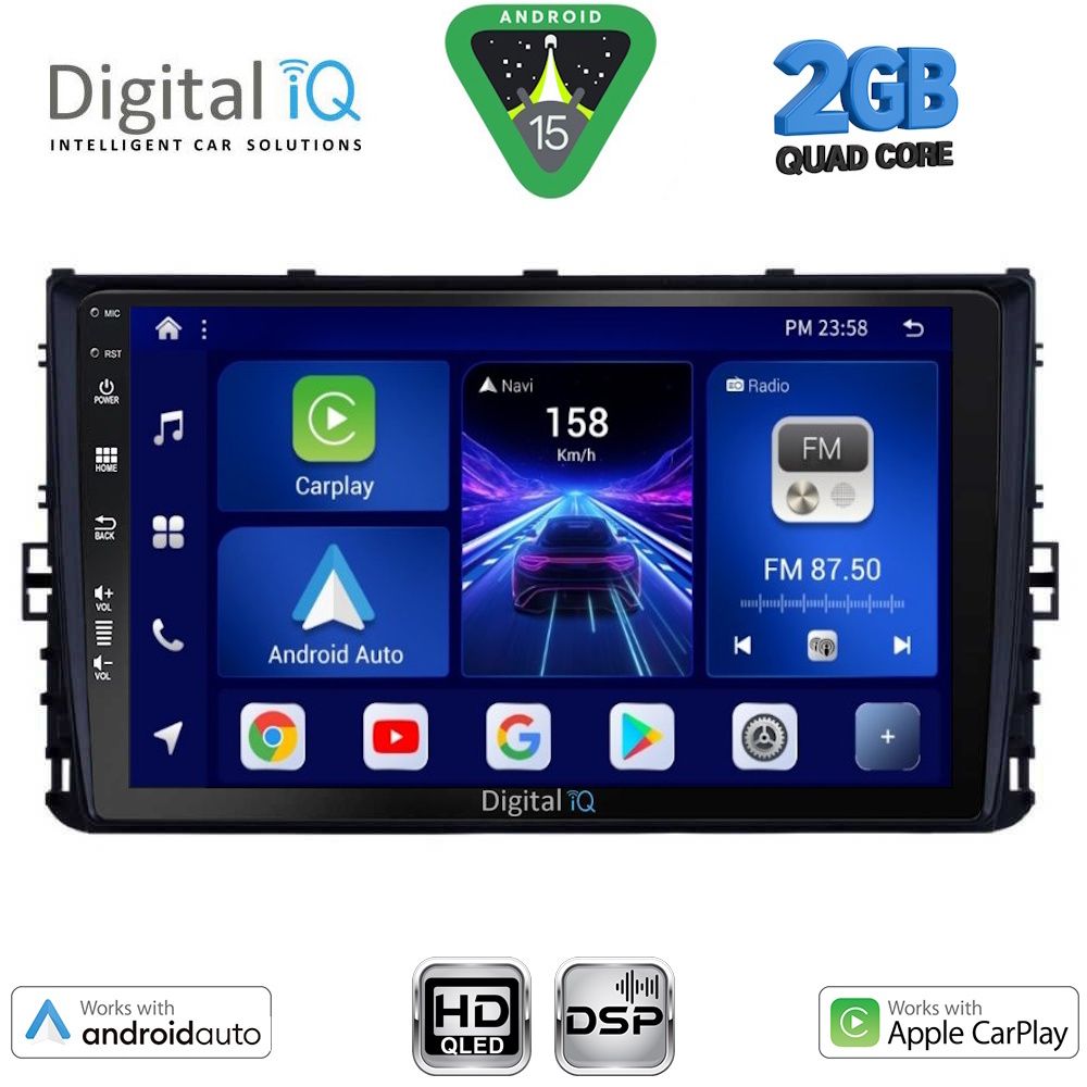 DIGITAL IQ BXC 3758_CPAA (9inc) MULTIMEDIA TABLET for VW POLO – TROC – TCROSS - TAIGO mod. 2017-2026 DIGITAL IQ BXC 3758_CPAA (9inc) MULTIMEDIA TABLET for VW POLO – TROC – TCROSS - TAIGO mod. 2017-2026