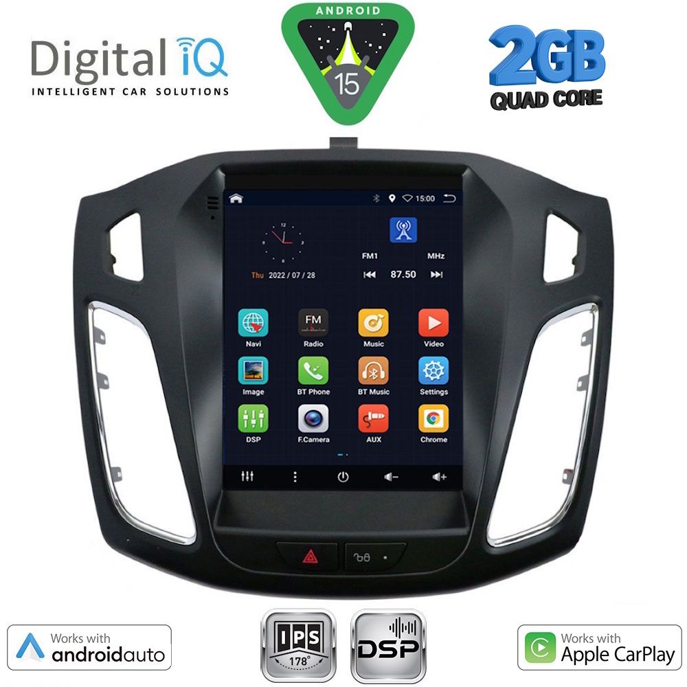 DIGITAL IQ BXC 3855_CPAA TESLA STYLE for FORD FOCUS mod. 2011-2017 DIGITAL IQ BXC 3855_CPAA TESLA STYLE for FORD FOCUS mod. 2011-2017