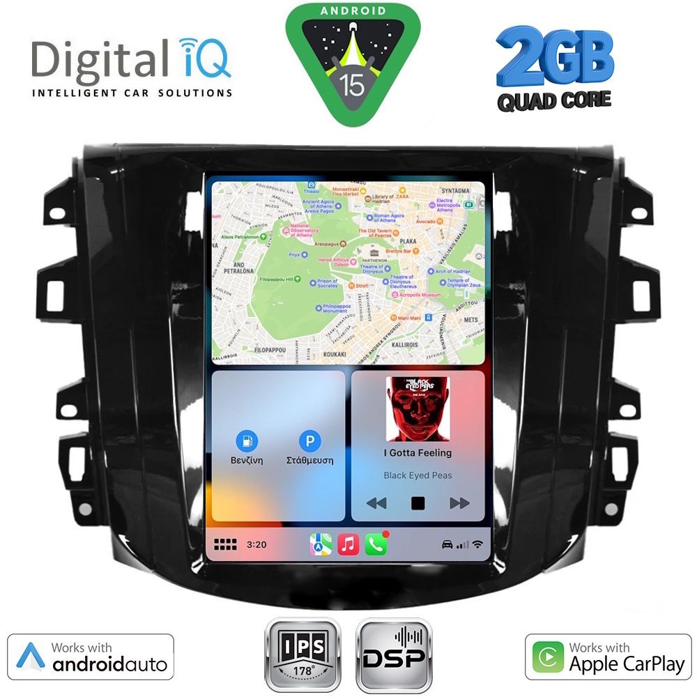 DIGITAL IQ BXC 3856_CPAA TESLA STYLE for NISSAN NAVARA mod. 2016-2025 DIGITAL IQ BXC 3856_CPAA TESLA STYLE for NISSAN NAVARA mod. 2016-2025