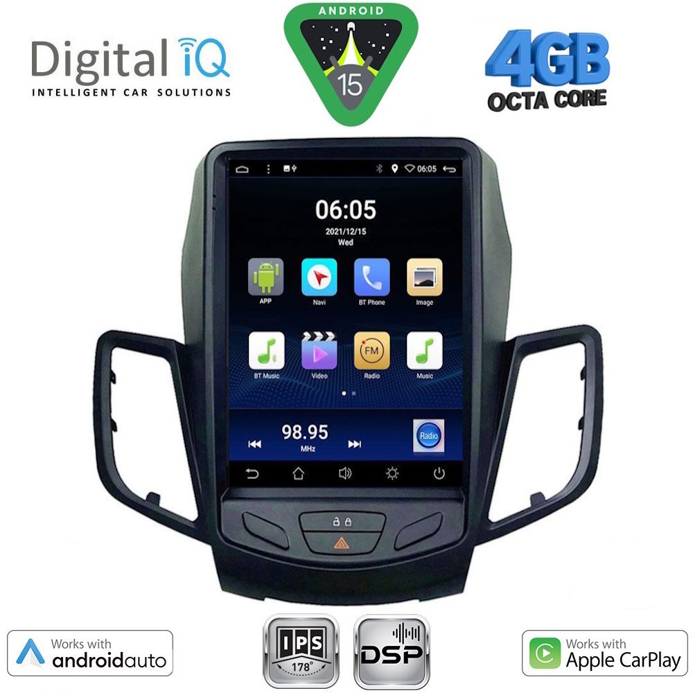 DIGITAL IQ BXF 6854_CPAA TESLA STYLE for FORD FIESTA mod. 2008-2017 DIGITAL IQ BXF 6854_CPAA TESLA STYLE for FORD FIESTA mod. 2008-2017
