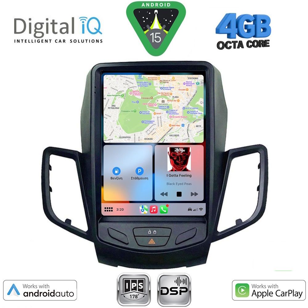 DIGITAL IQ BXF 6854_CPAA TESLA STYLE for FORD FIESTA mod. 2008-2017 DIGITAL IQ BXF 6854_CPAA TESLA STYLE for FORD FIESTA mod. 2008-2017
