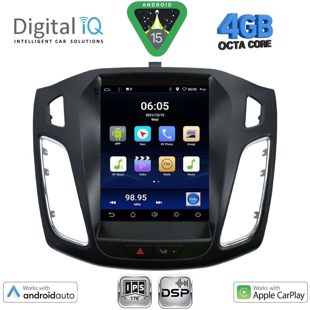 DIGITAL IQ BXF 6855_CPAA TESLA STYLE for FORD FOCUS mod. 2011-2017 DIGITAL IQ BXF 6855_CPAA TESLA STYLE for FORD FOCUS mod. 2011-2017