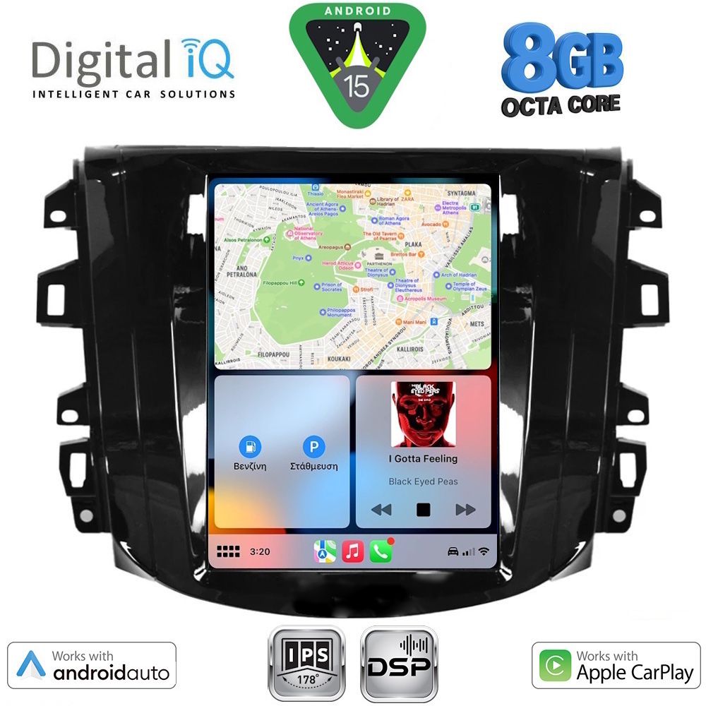 DIGITAL IQ BXF 7856_CPAA TESLA STYLE for NISSAN NAVARA mod. 2016-2025 DIGITAL IQ BXF 7856_CPAA TESLA STYLE for NISSAN NAVARA mod. 2016-2025