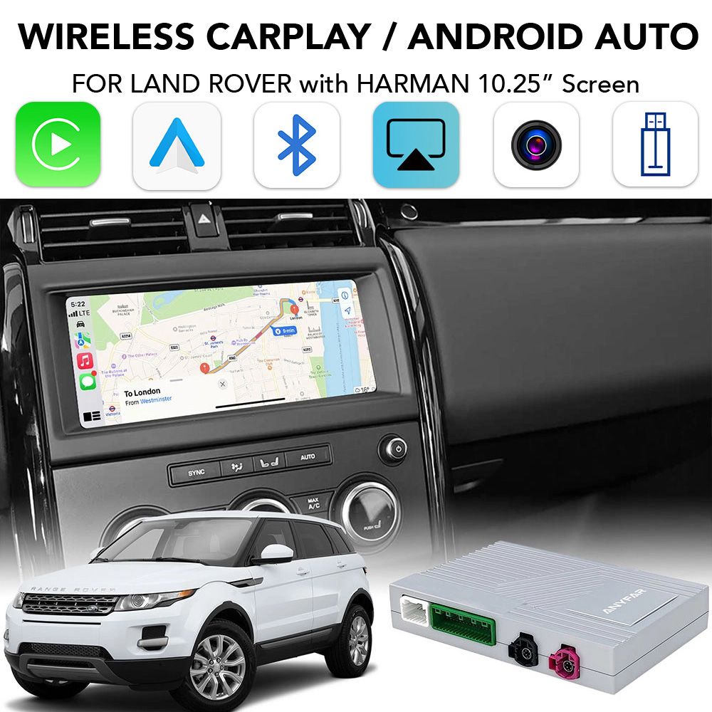 DIGITAL IQ LR 522F CPA (WIRELESS CARPLAY / ANDROID AUTO BOX with 2 CAMERA IN for JAGUAR - LAND ROVER mod. 2016-2019 with HARMAN 10.25" Screen) DIGITAL IQ LR 522F CPA (WIRELESS CARPLAY / ANDROID AUTO BOX with 2 CAMERA IN for JAGUAR - LAND ROVER mod. 2016-2019 with HARMAN 10.25" Screen)
