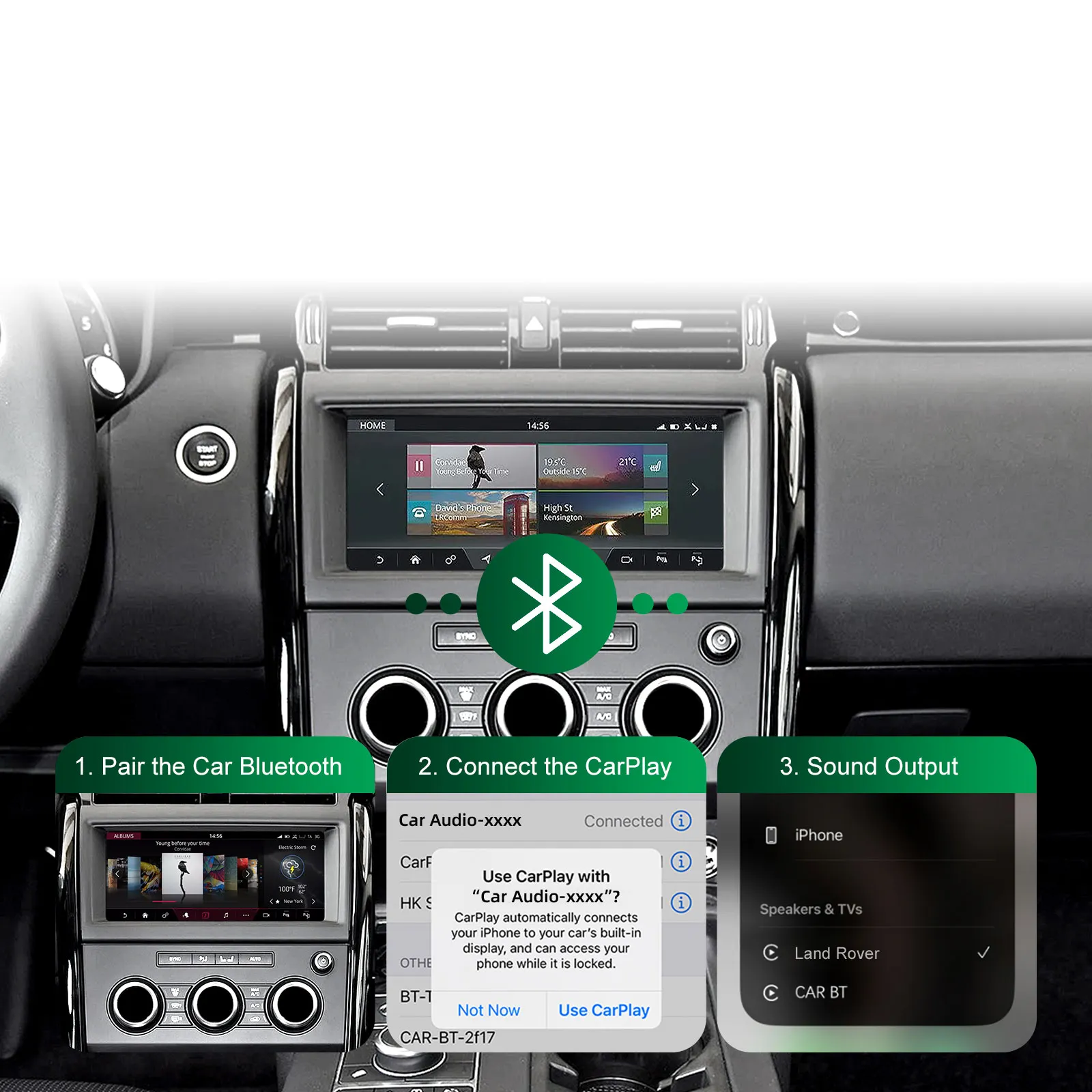 DIGITAL IQ LR 522F CPA (WIRELESS CARPLAY / ANDROID AUTO BOX with 2 CAMERA IN for JAGUAR - LAND ROVER mod. 2016-2019 with HARMAN 10.25" Screen) DIGITAL IQ LR 522F CPA (WIRELESS CARPLAY / ANDROID AUTO BOX with 2 CAMERA IN for JAGUAR - LAND ROVER mod. 2016-2019 with HARMAN 10.25" Screen)