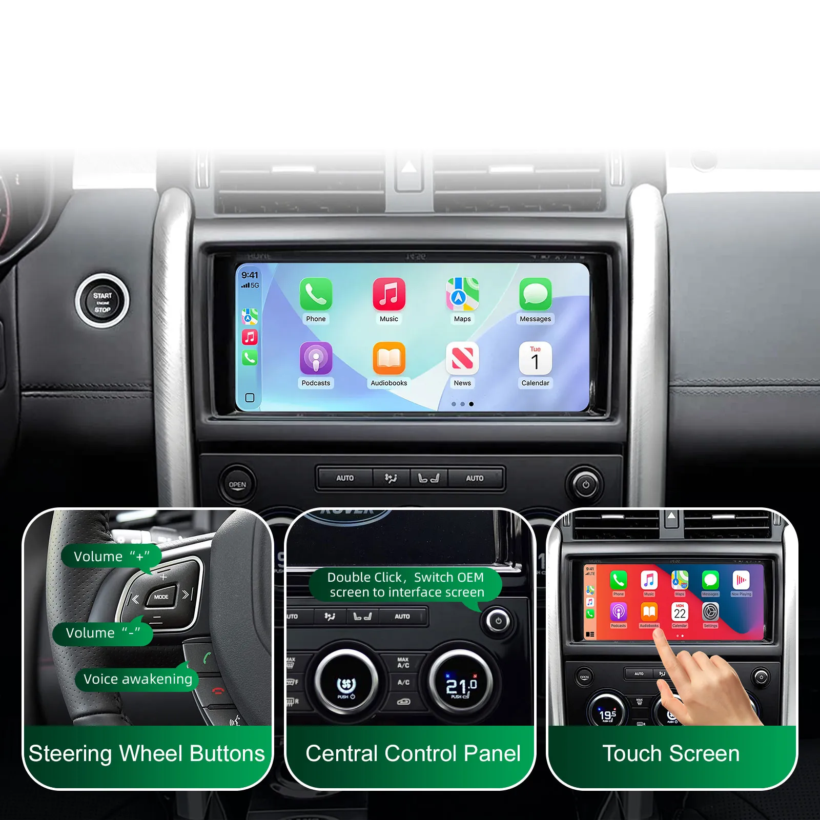 DIGITAL IQ LR 522F CPA (WIRELESS CARPLAY / ANDROID AUTO BOX with 2 CAMERA IN for JAGUAR - LAND ROVER mod. 2016-2019 with HARMAN 10.25" Screen) DIGITAL IQ LR 522F CPA (WIRELESS CARPLAY / ANDROID AUTO BOX with 2 CAMERA IN for JAGUAR - LAND ROVER mod. 2016-2019 with HARMAN 10.25" Screen)