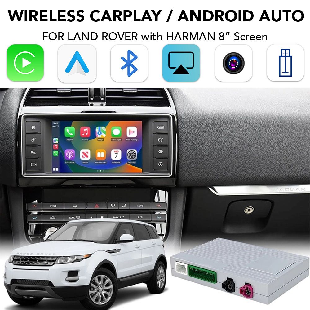 DIGITAL IQ LR 523F CPA (WIRELESS CARPLAY / ANDROID AUTO BOX with 2 CAMERA IN for JAGUAR - LAND ROVER mod. 2016-2019 with HARMAN 8" System) DIGITAL IQ LR 523F CPA (WIRELESS CARPLAY / ANDROID AUTO BOX with 2 CAMERA IN for JAGUAR - LAND ROVER mod. 2016-2019 with HARMAN 8" System)