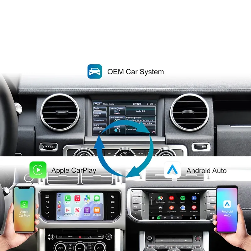 DIGITAL IQ LR 715F CPA (WIRELESS CARPLAY / ANDROID AUTO BOX with 2 CAMERA IN for JAGUAR - LAND ROVER mod. 2016-2019 with BOSCH 8" Screen) DIGITAL IQ LR 715F CPA (WIRELESS CARPLAY / ANDROID AUTO BOX with 2 CAMERA IN for JAGUAR - LAND ROVER mod. 2016-2019 with BOSCH 8" Screen)