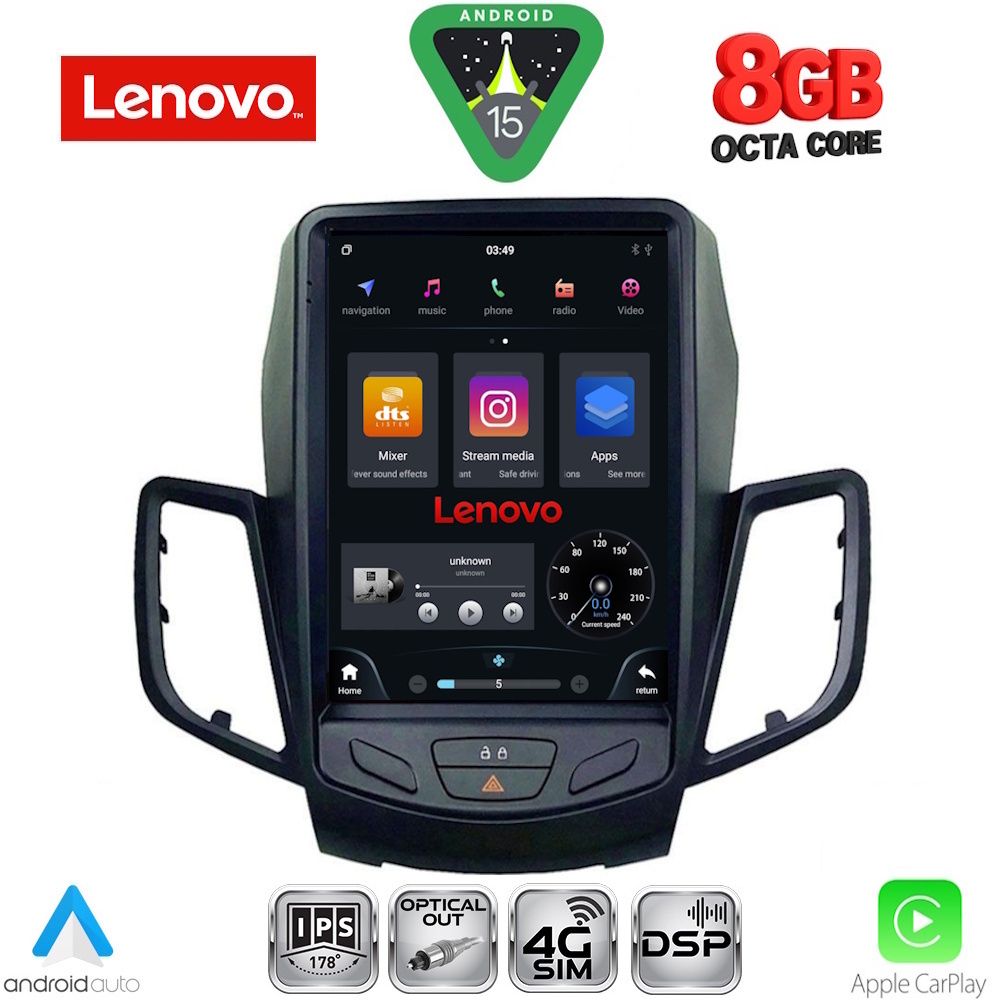 LENOVO SSW 10854_CPA TESLA STYLE for FORD FIESTA mod. 2008-2017 LENOVO SSW 10854_CPA TESLA STYLE for FORD FIESTA mod. 2008-2017