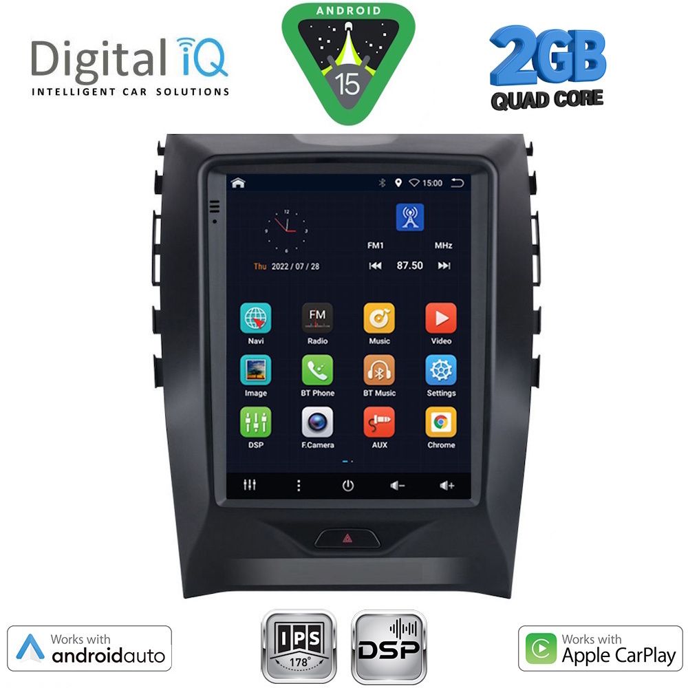 DIGITAL IQ BXC 3951_CPAA TESLA STYLE for FORD EDGE mod. 2015-2023 DIGITAL IQ BXC 3951_CPAA TESLA STYLE for FORD EDGE mod. 2015-2023