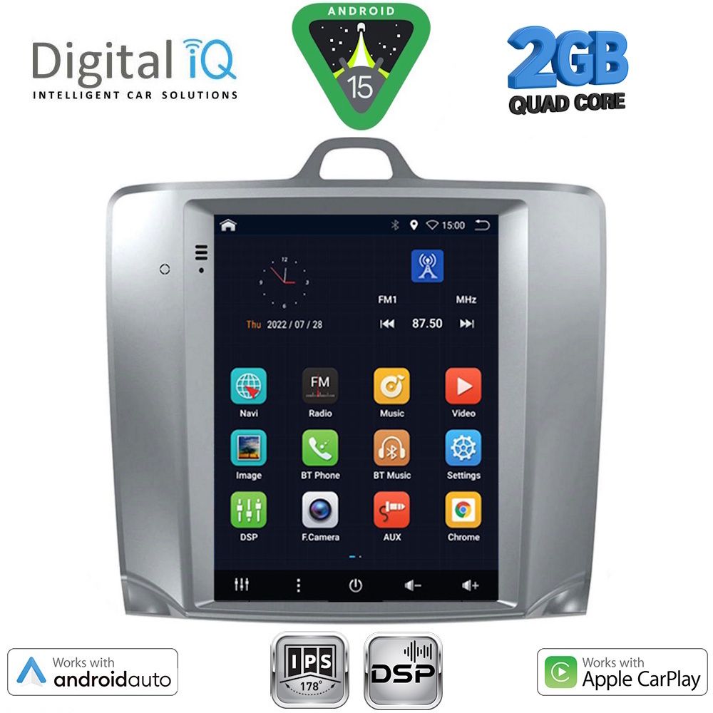 DIGITAL IQ BXC 3956_CPAA TESLA STYLE for FORD FOCUS mod. 2004-2011 DIGITAL IQ BXC 3956_CPAA TESLA STYLE for FORD FOCUS mod. 2004-2011