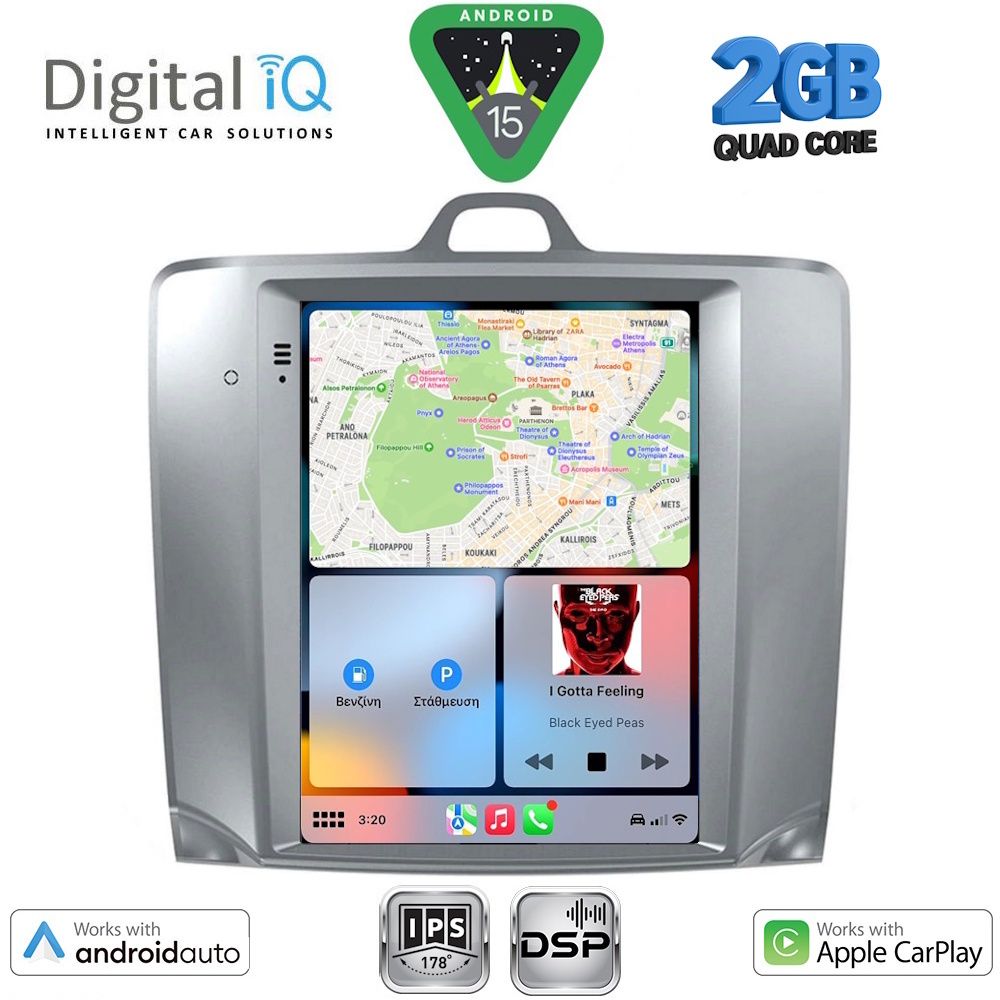 DIGITAL IQ BXC 3956_CPAA TESLA STYLE for FORD FOCUS mod. 2004-2011 DIGITAL IQ BXC 3956_CPAA TESLA STYLE for FORD FOCUS mod. 2004-2011