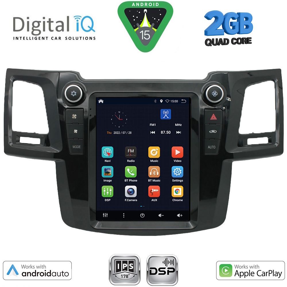 DIGITAL IQ BXC 3965_CPAA TESLA STYLE for TOYOTA HILUX mod. 2005-2015 DIGITAL IQ BXC 3965_CPAA TESLA STYLE for TOYOTA HILUX mod. 2005-2015