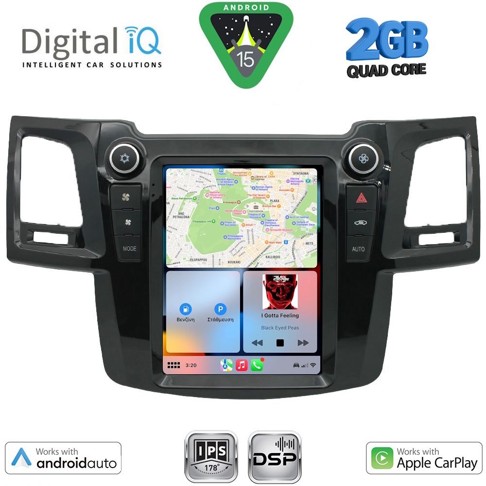 DIGITAL IQ BXC 3965_CPAA TESLA STYLE for TOYOTA HILUX mod. 2005-2015 DIGITAL IQ BXC 3965_CPAA TESLA STYLE for TOYOTA HILUX mod. 2005-2015