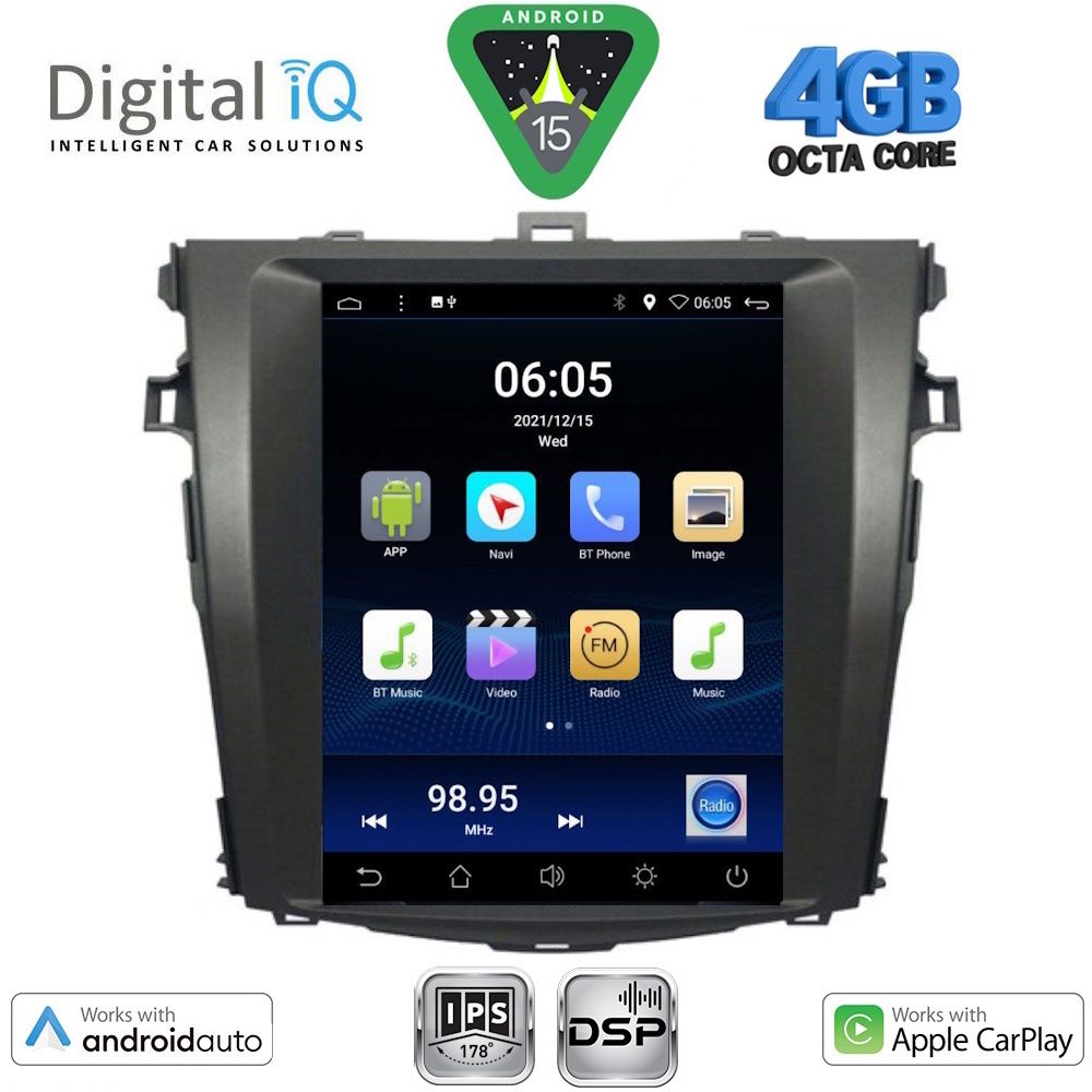 DIGITAL IQ BXF 6963_CPAA TESLA STYLE for TOYOTA COROLLA 4D mod. 2006-2012 DIGITAL IQ BXF 6963_CPAA TESLA STYLE for TOYOTA COROLLA 4D mod. 2006-2012
