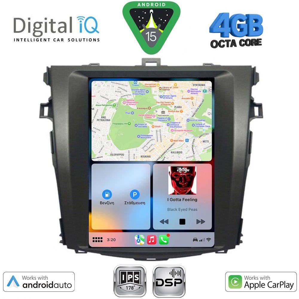 DIGITAL IQ BXF 6963_CPAA TESLA STYLE for TOYOTA COROLLA 4D mod. 2006-2012 DIGITAL IQ BXF 6963_CPAA TESLA STYLE for TOYOTA COROLLA 4D mod. 2006-2012