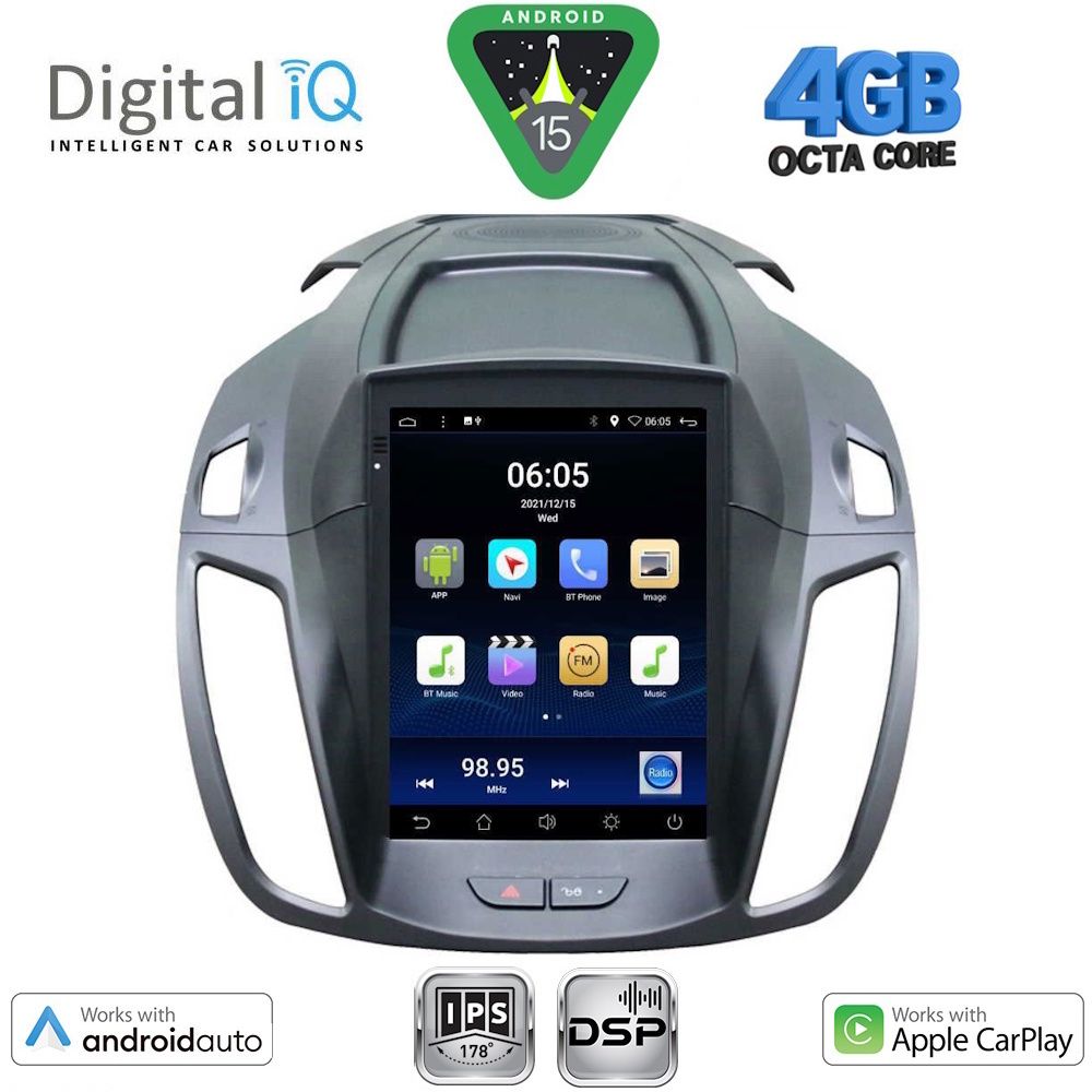 DIGITAL IQ BXF 6964_CPAA TESLA STYLE for FORD KUGA mod. 2013-2019 DIGITAL IQ BXF 6964_CPAA TESLA STYLE for FORD KUGA mod. 2013-2019