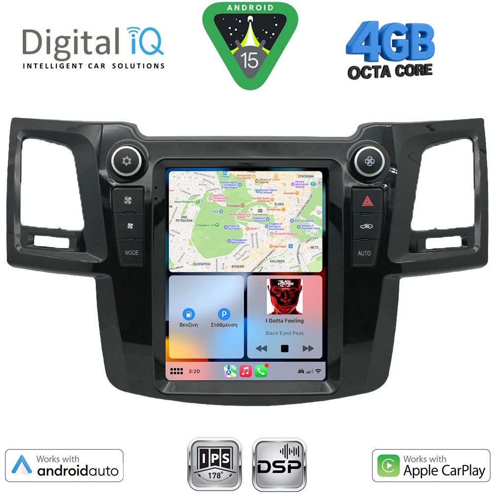 DIGITAL IQ BXF 6965_CPAA TESLA STYLE for TOYOTA HILUX mod. 2005-2015 DIGITAL IQ BXF 6965_CPAA TESLA STYLE for TOYOTA HILUX mod. 2005-2015