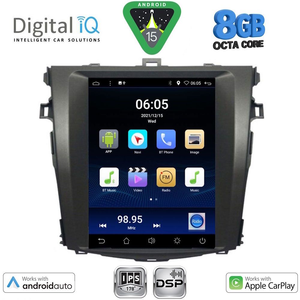 DIGITAL IQ BXF 7963_CPAA TESLA STYLE for TOYOTA COROLLA 4D mod. 2006-2012 DIGITAL IQ BXF 7963_CPAA TESLA STYLE for TOYOTA COROLLA 4D mod. 2006-2012