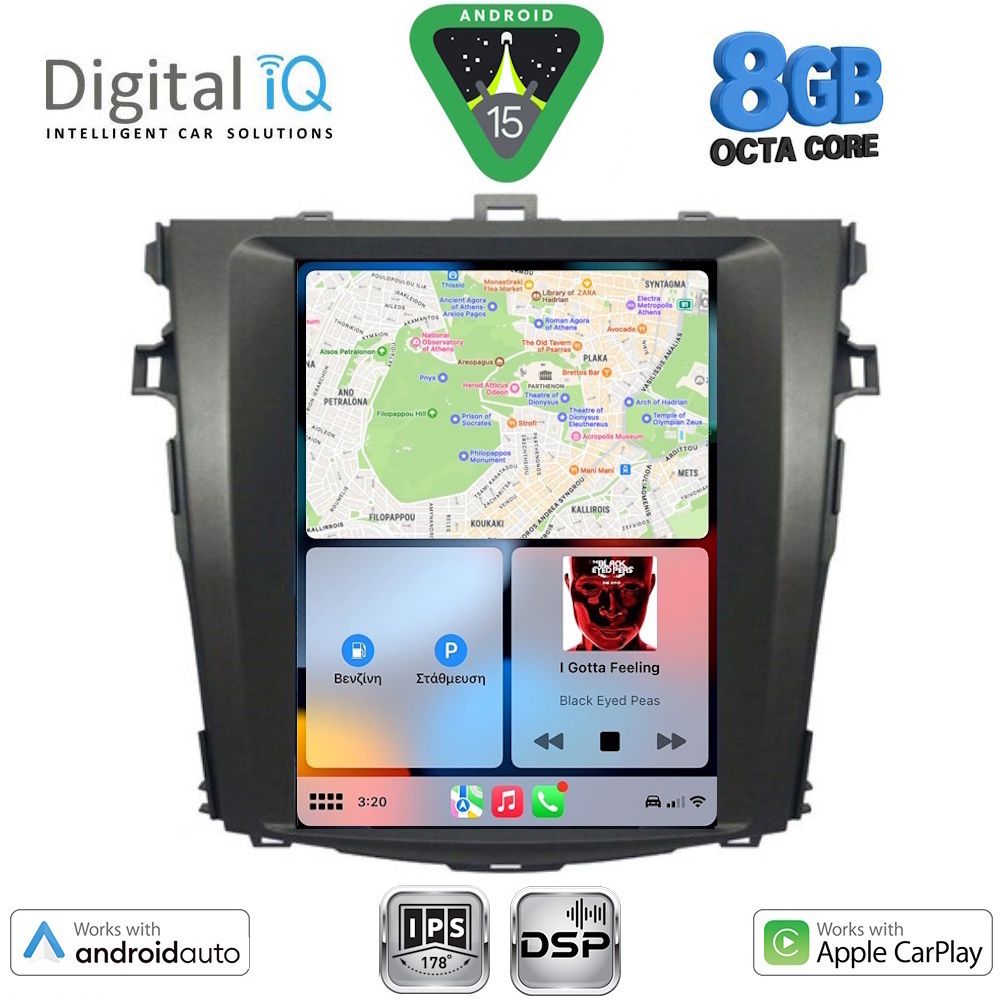 DIGITAL IQ BXF 7963_CPAA TESLA STYLE for TOYOTA COROLLA 4D mod. 2006-2012 DIGITAL IQ BXF 7963_CPAA TESLA STYLE for TOYOTA COROLLA 4D mod. 2006-2012