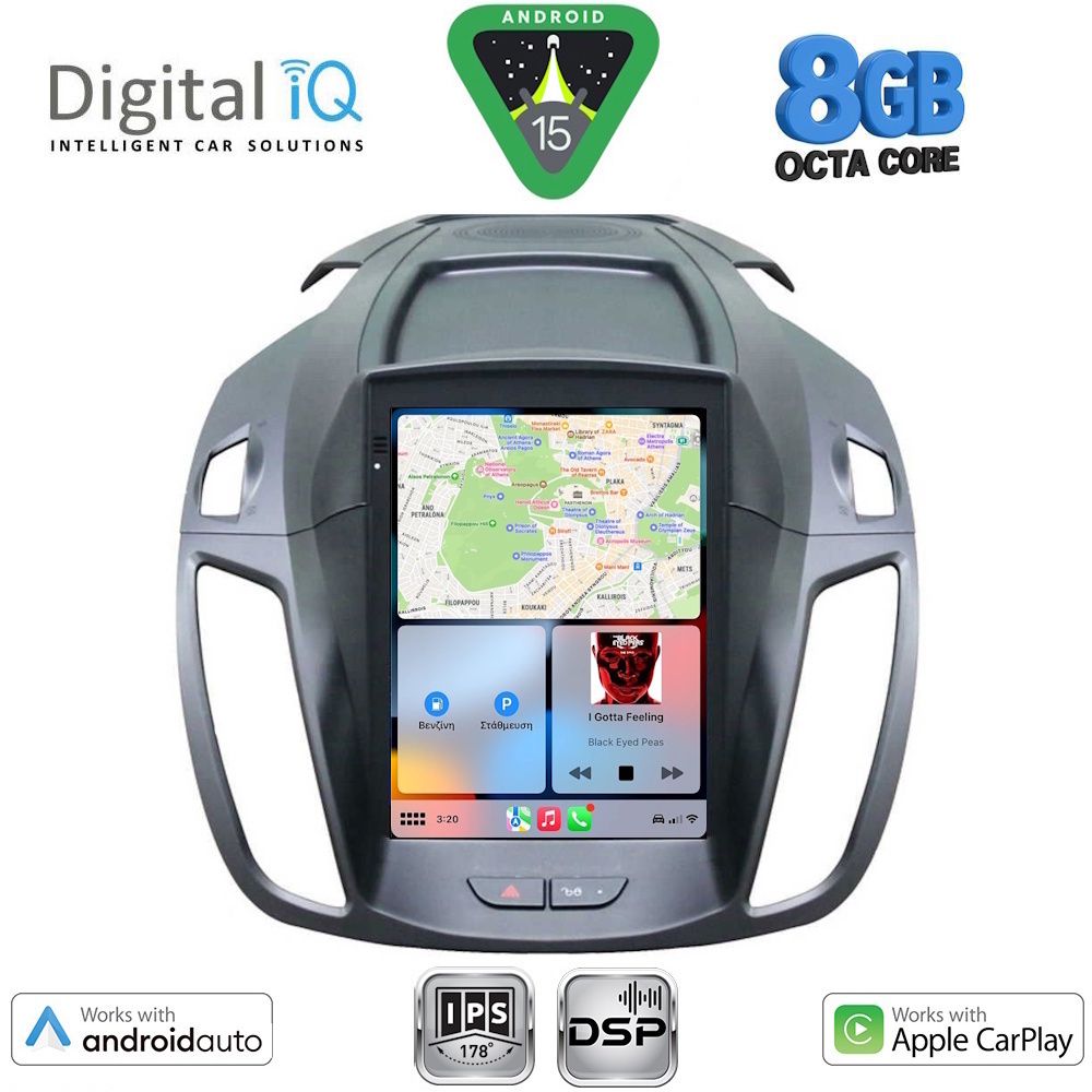 DIGITAL IQ BXF 7964_CPAA TESLA STYLE for FORD KUGA mod. 2013-2019 DIGITAL IQ BXF 7964_CPAA TESLA STYLE for FORD KUGA mod. 2013-2019