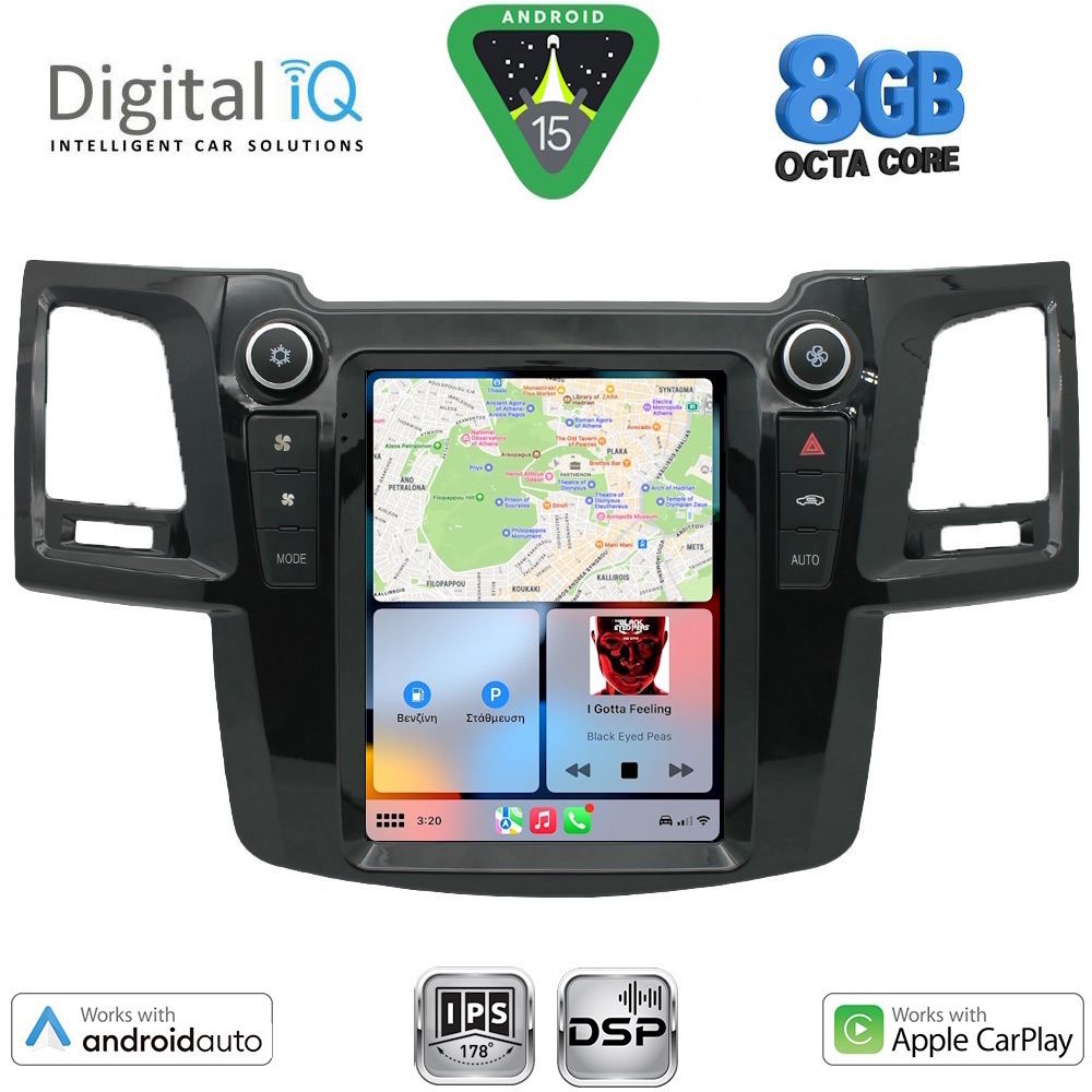 DIGITAL IQ BXF 7965_CPAA TESLA STYLE for TOYOTA HILUX mod. 2005-2015 DIGITAL IQ BXF 7965_CPAA TESLA STYLE for TOYOTA HILUX mod. 2005-2015