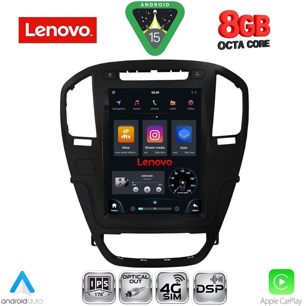 LENOVO SSW 10914BL_CPA TESLA STYLE for OPEL INSIGNIA mod. 2008-2013 (Black colour) LENOVO SSW 10914BL_CPA TESLA STYLE for OPEL INSIGNIA mod. 2008-2013 (Black colour)