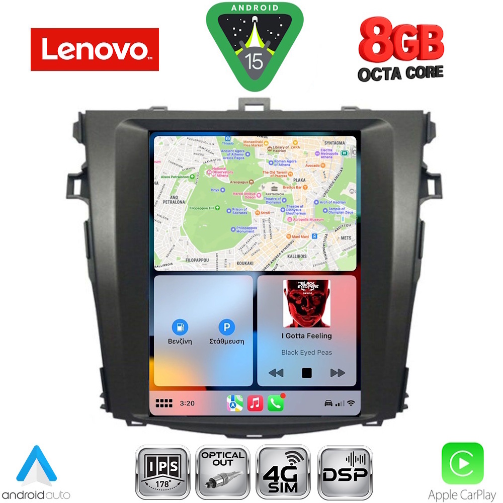 LENOVO SSW 10963_CPA TESLA STYLE for TOYOTA COROLLA 4D mod. 2006-2012 LENOVO SSW 10963_CPA TESLA STYLE for TOYOTA COROLLA 4D mod. 2006-2012