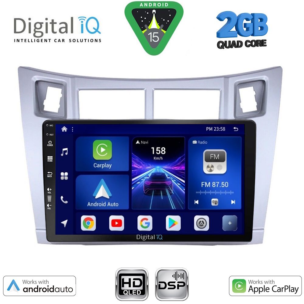 DIGITAL IQ BXC 3736SL_CPAA (9inc) MULTIMEDIA TABLET for TOYOTA YARIS mod. 2006-2011 (SILVER) DIGITAL IQ BXC 3736SL_CPAA (9inc) MULTIMEDIA TABLET for TOYOTA YARIS mod. 2006-2011 (SILVER)