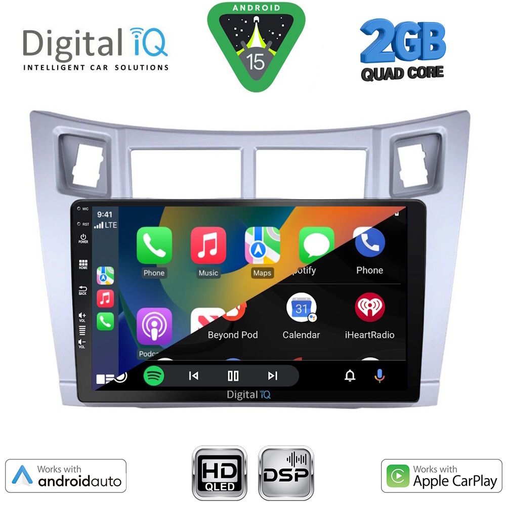 DIGITAL IQ BXC 3736SL_CPAA (9inc) MULTIMEDIA TABLET for TOYOTA YARIS mod. 2006-2011 (SILVER) DIGITAL IQ BXC 3736SL_CPAA (9inc) MULTIMEDIA TABLET for TOYOTA YARIS mod. 2006-2011 (SILVER)