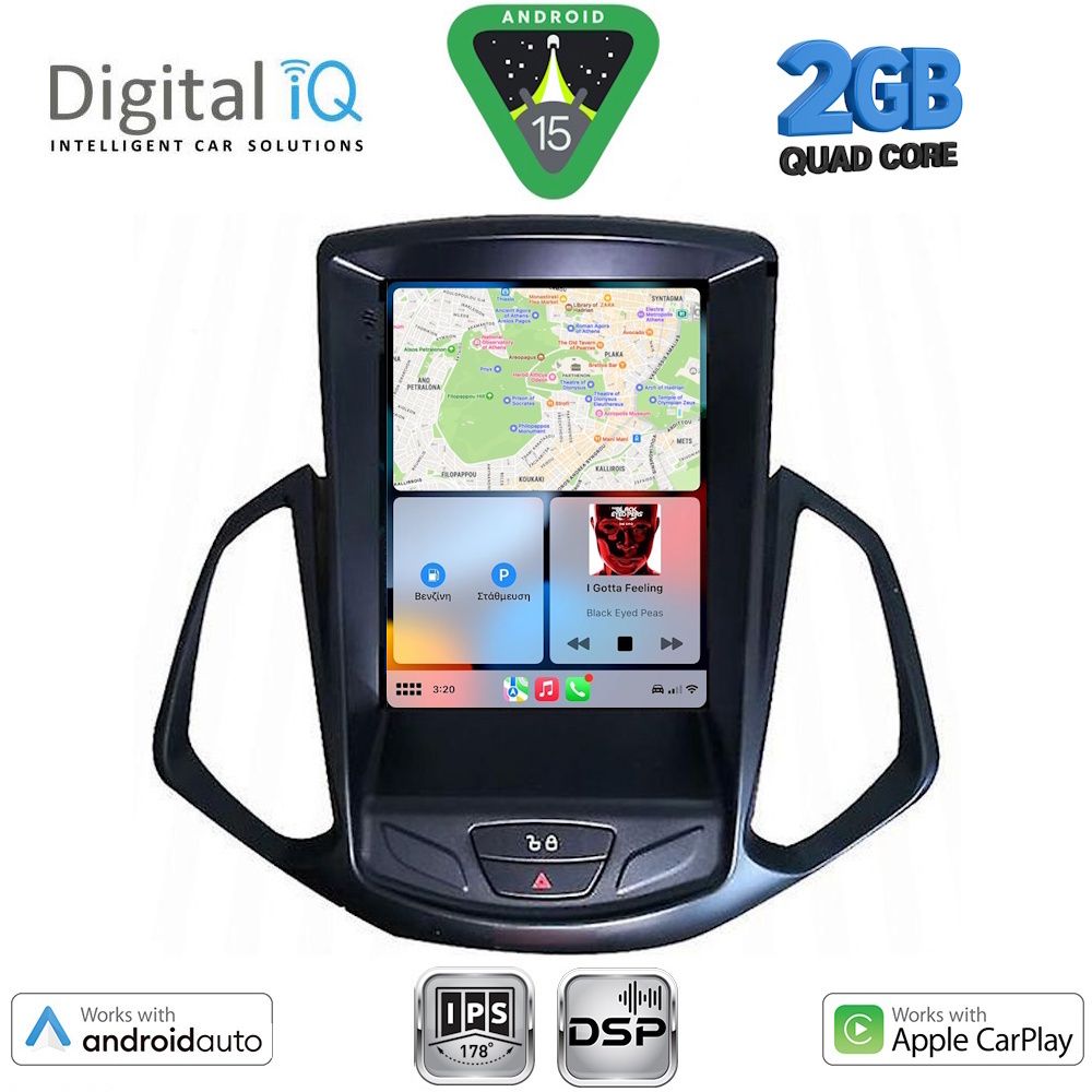 DIGITAL IQ BXC 3966_CPAA TESLA STYLE for FORD ECOSPORT mod. 2012-2018 DIGITAL IQ BXC 3966_CPAA TESLA STYLE for FORD ECOSPORT mod. 2012-2018