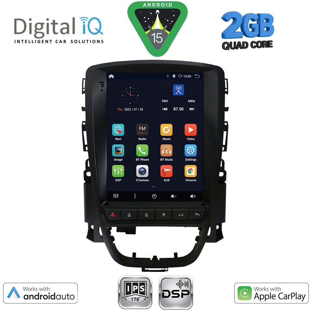 DIGITAL IQ BXC 3972_CPAA TESLA STYLE for OPEL ASTRA J mod. 2011-2016 DIGITAL IQ BXC 3972_CPAA TESLA STYLE for OPEL ASTRA J mod. 2011-2016