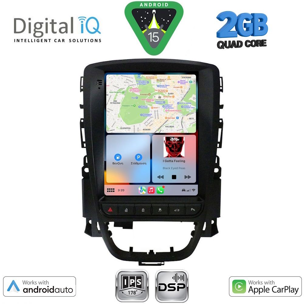 DIGITAL IQ BXC 3972_CPAA TESLA STYLE for OPEL ASTRA J mod. 2011-2016 DIGITAL IQ BXC 3972_CPAA TESLA STYLE for OPEL ASTRA J mod. 2011-2016